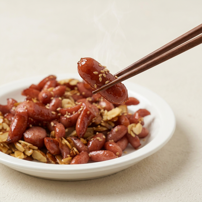 Soseji-bokkeum – Sausage &amp; Almond Stir-Fry