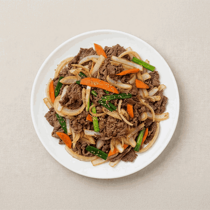 Banchan365 Sizzling bulgogi, Korean marinated beef BBQ