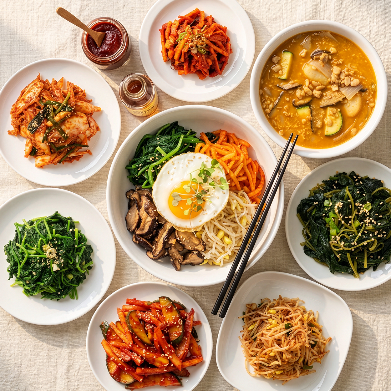 Vegetable Korean Dinner Set