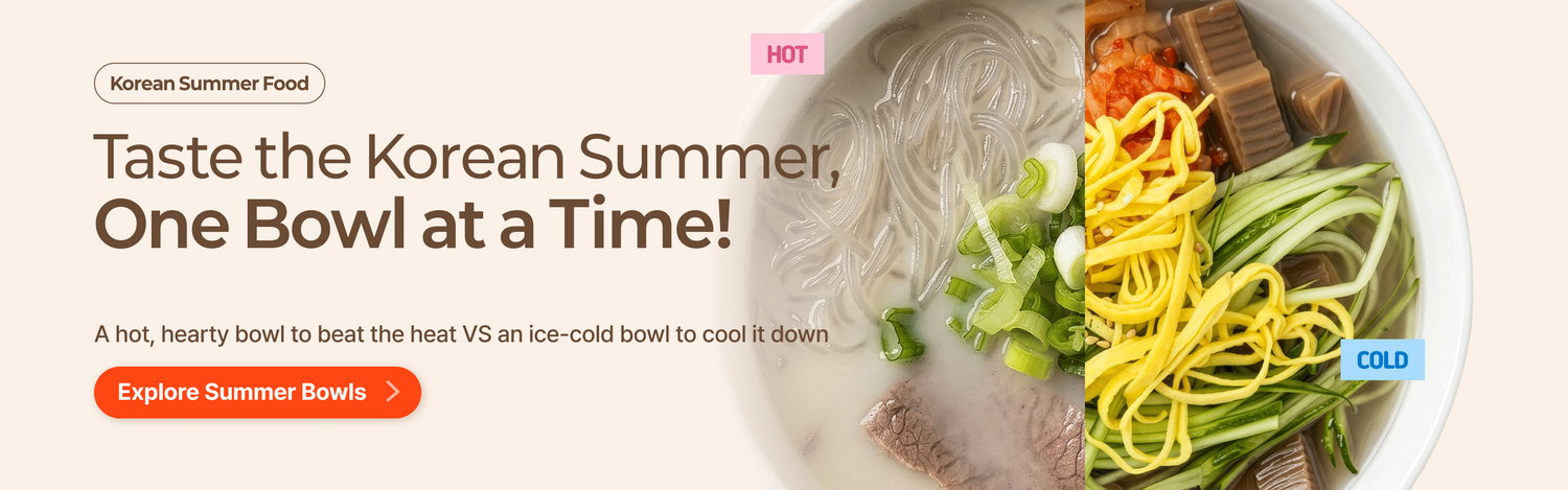 Banchan365 Korean summer specials - hot hearty soup versus cold refreshing noodle bowl