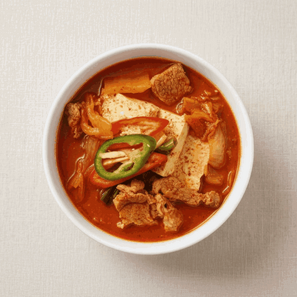Banchan365 kimchi jjigae, Korean kimchi stew with pork and tofu